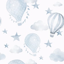 The Great Adventure Wallpaper in Blue and White | Blue | Blue and White
