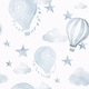image 1 of The Great Adventure Wallpaper in Blue and White | Blue | Blue and White
