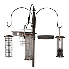 Metal Complete Bird Feeding Station with 4 Feeders