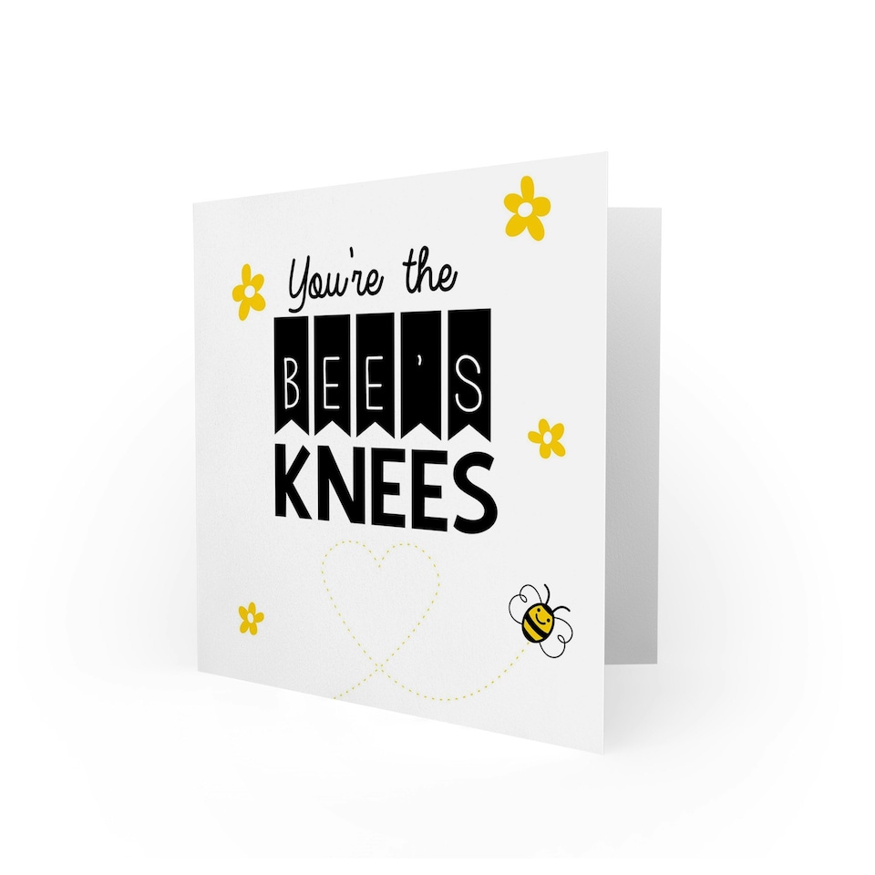 image 1 of Love Bees Knees Bee Flower New Friend Friendship Card