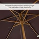 image 4 of Outsunny Wooden Garden Parasol Sun Shade Patio Umbrella Canopy Dark Coffee