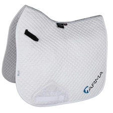ARMA Logo Dressage Horse Saddlepad - White - 17in - 18in