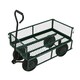 image 7 of Oypla Heavy Duty Metal Gardening Trolley - Green Trailer Cart