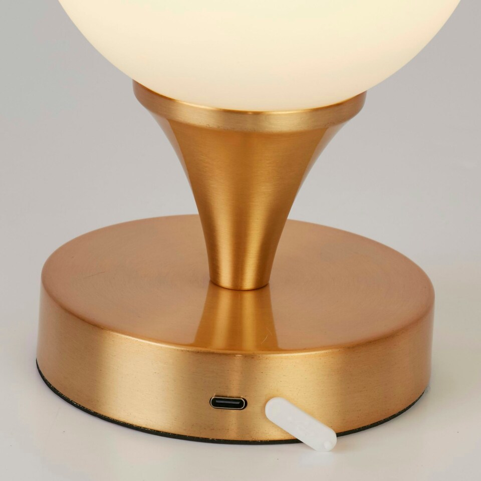 image 1 of RECHARGEABLE WHITE OPAL GLASS TL Gold