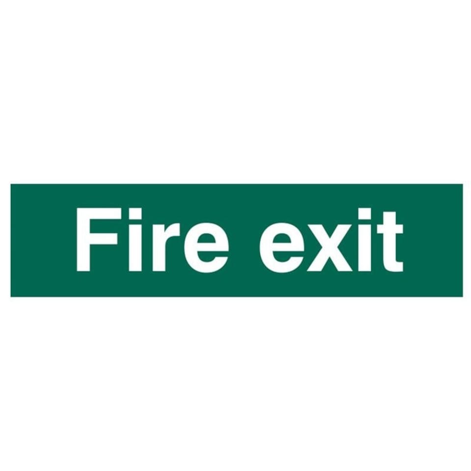 Scan Sign: Fire Exit - Multi Colour - 200 x 50mm