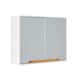 image 1 of Bathroom Cabinet Wall Mounted Mirrored Vanity Storage Organiser White