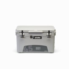 Utoka 45 Hard Cooler Cool Box - Rotomoulded LLDPE & Polyurethane foam - L41 x W67 x H41 cm - Cool Grey Grey