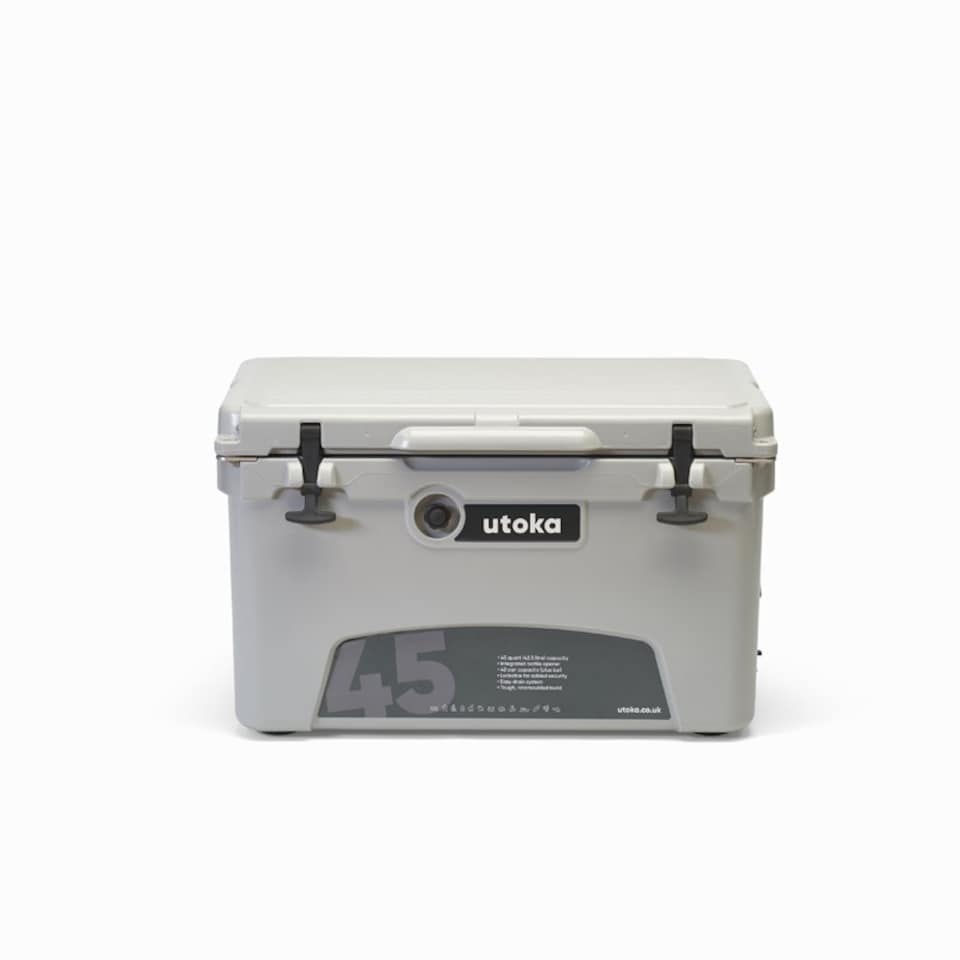 image 1 of Utoka 45 Hard Cooler Cool Box - Rotomoulded LLDPE & Polyurethane foam - L41 x W67 x H41 cm - Cool Grey Grey