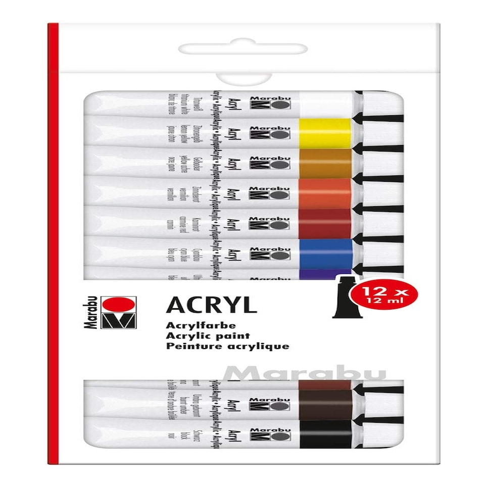 Marabu Acrylic paint set, 12 x 12 ml - Marabu Multi