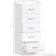 image 3 of Vida Designs Riano 5 Drawer Narrow Chest of Drawers Bedroom Storage, White