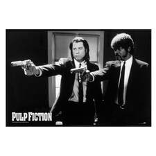 Gloss Black Framed Vincent Vega and Jules Winnfield Maxi Poster | Multi