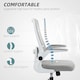 image 3 of HOMCOM Mesh Desk Chair with Tilt Function, Lumbar Support Grey