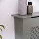 image 5 of Vida Designs Oxford Radiator Cover Painted MDF Cabinet, Grey, 78cm