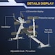 image 8 of HOMCOM Abdominal Trainer Core Workout Exercise Foldable Adjustable Steel Frame