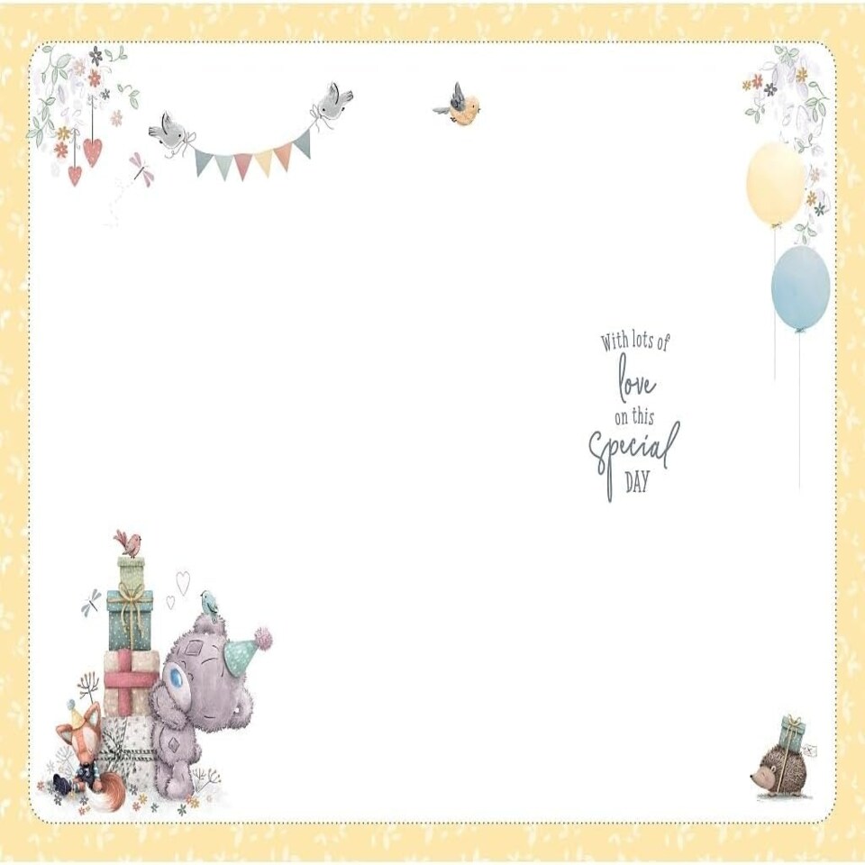image 1 of Bear in Gift Box Daughter 1st Birthday Card