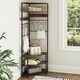 image 5 of COSTWAY Corner Hall Tree Hallway 5-Tier Coat Rack Brown | One Size