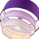 image 3 of Contemporary Round Triple Tier Purple/Lilac Cotton Fabric Pendant Light Shade | Purple | Purple | 1