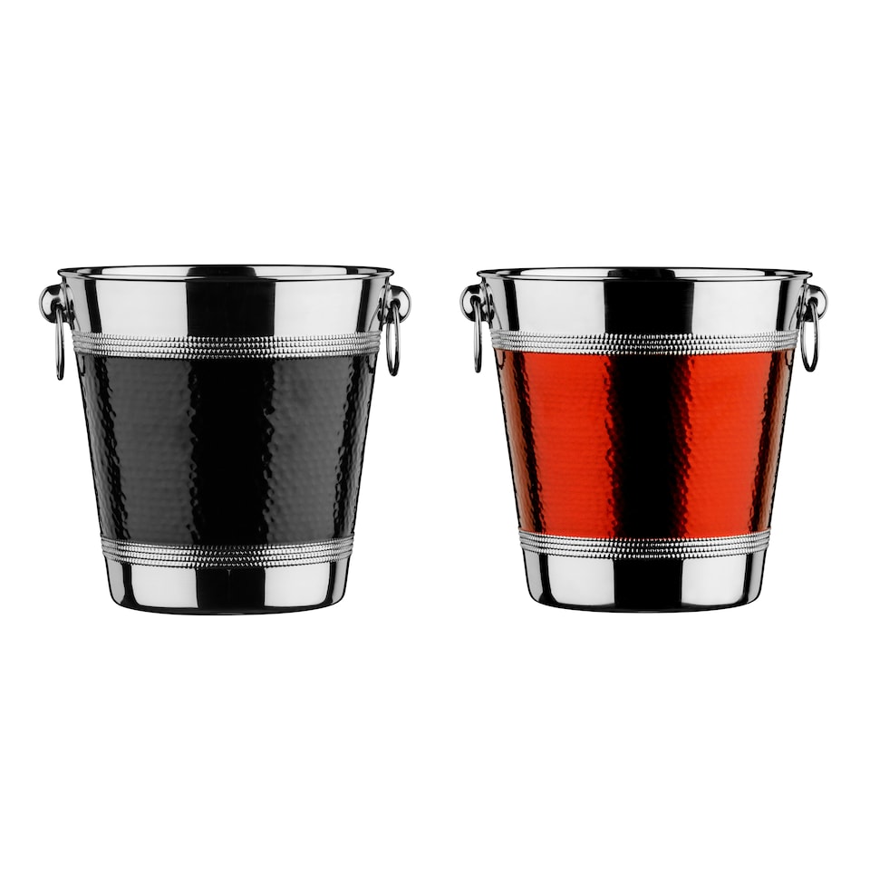 image 1 of Hammered Black Band Wine Bucket