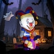 image 5 of Outsunny 4ft Blow Up Outdoor Halloween Decoration, Clown on Bicycle