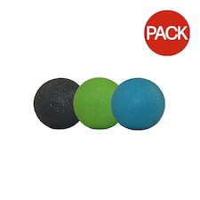 Fitness Mad Hand Therapy Ball (Pack of 3) - Blue/Green/Grey - One Size
