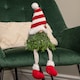 image 3 of 48cm Red and White Christmas Tree Sitting Gonk with Dangly Legs and Striped Hat