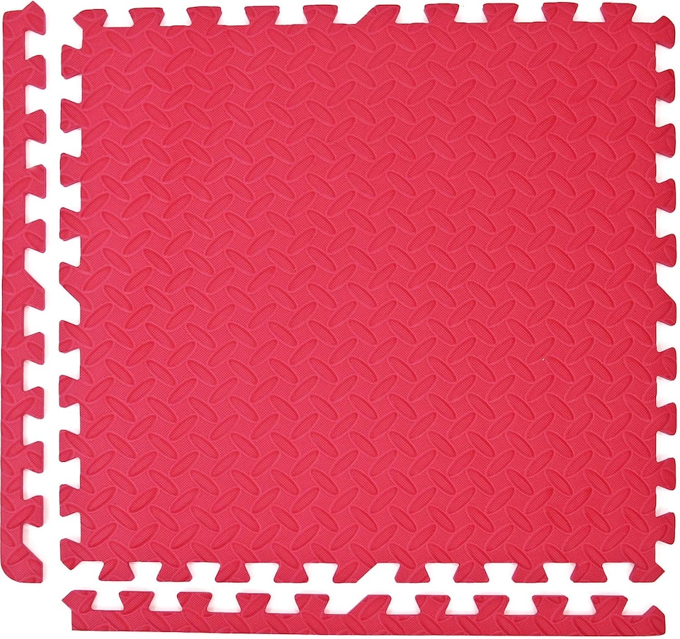 image 1 of Interlocking Gym Yoga Mats Anti-Fatigue EVA Soft Foam Exercise Play Floor Tiles (Red)