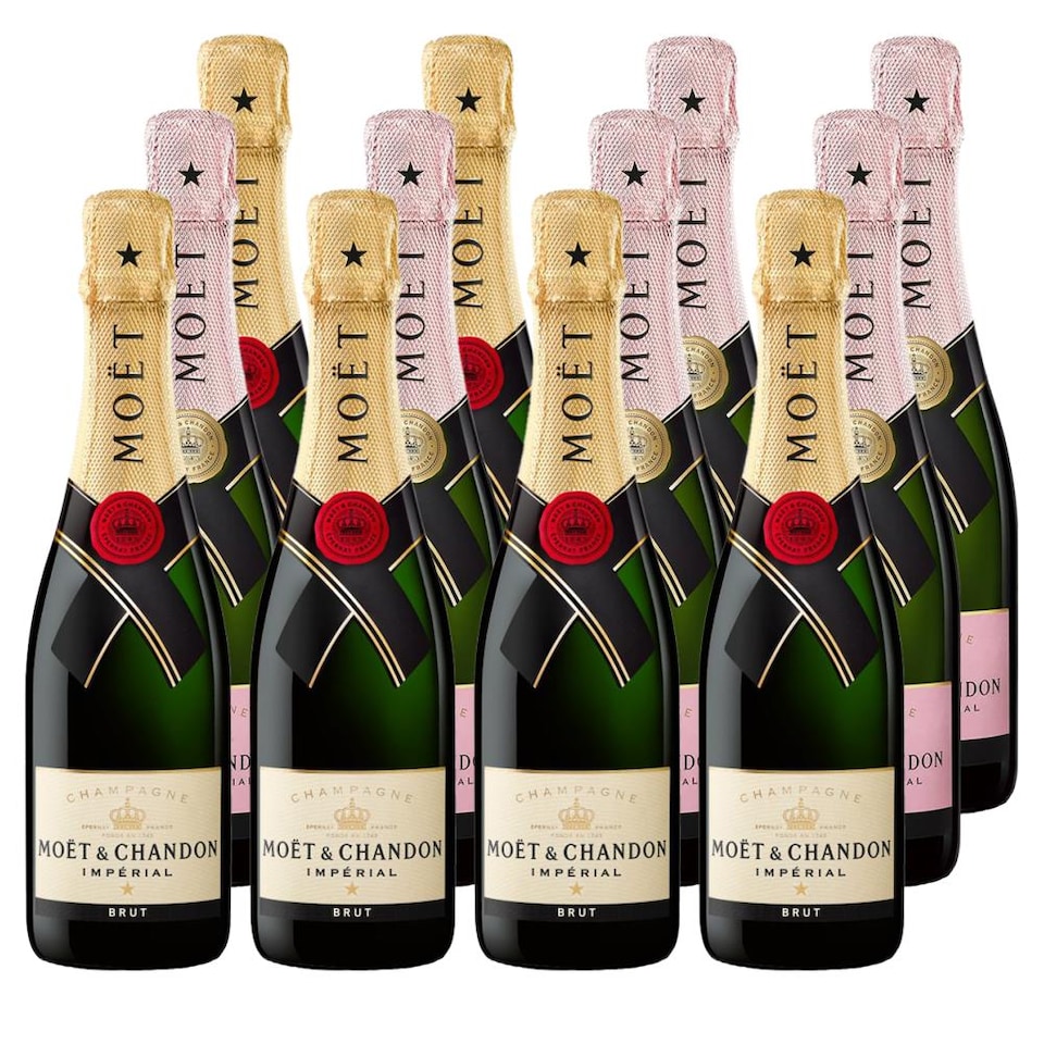 Moet & Chandon Mixed Brut & Rose Champagne 37.5cl Case of 12
