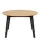 image 2 of Georgetown Round Dining Table in Oak & Black