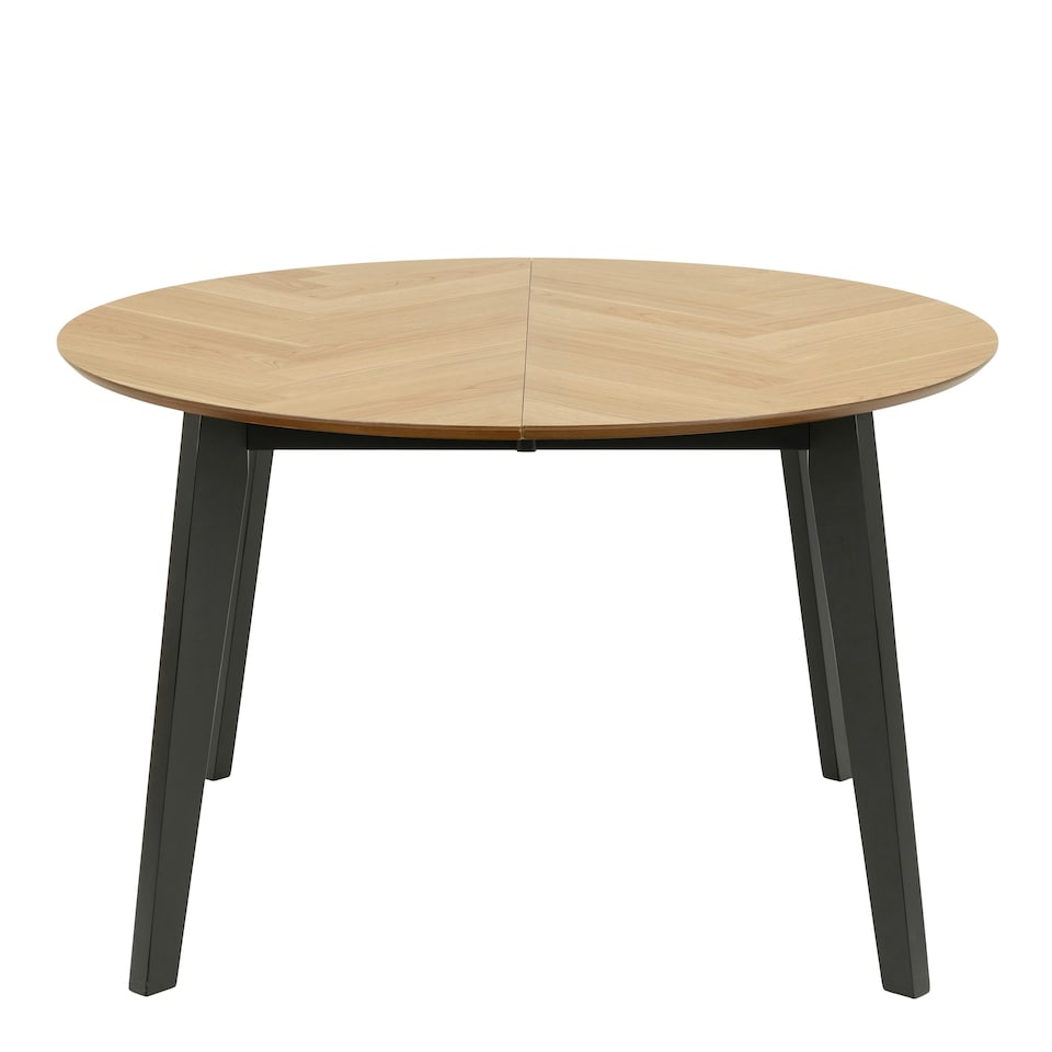 image 1 of Georgetown Round Dining Table in Oak & Black