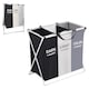 image 8 of 3 Large Compartment Collapsible Laundry Basket, Waterproof Laundry Hamper