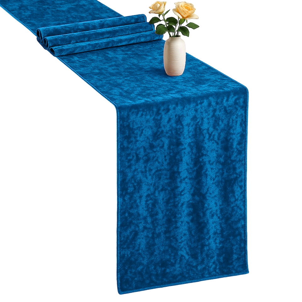 image 1 of Crushed Velvet Table Runner, Glitz Table Runners - 33 x 274cm