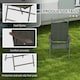 image 7 of Outsunny Folding Chairs Set, Breathable Mesh Fabric Seat, Dark Brown
