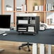 image 8 of HOMCOM Printer Stand with Storage Printer Cart on Wheels for Home Office Black