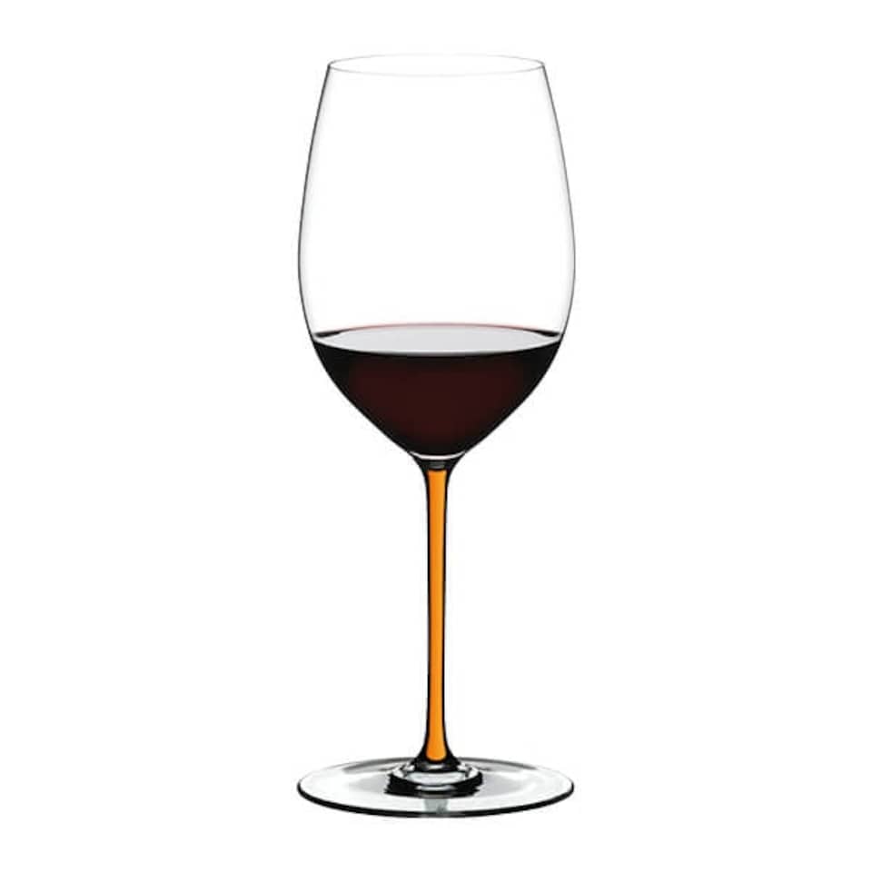 image 1 of Riedel Hand Made Fatto A Mano Cabernet / Merlot Glass Orange