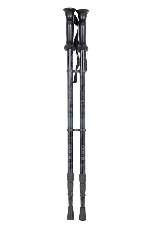 image 1 of Mountain Warehouse Hiker Walking Poles 2 Pack Anti Shock Telescopic Hiking Trail Sticks