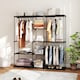 image 8 of HOMCOM Open Portable Wardrobe, Clothes Rack with 8 Shelves, Black