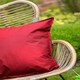 image 3 of Waterproof Outdoor Garden Cushion Covers Patio Cushion Cover Cases Square Pack Of 4 45cm X 45cm Red
