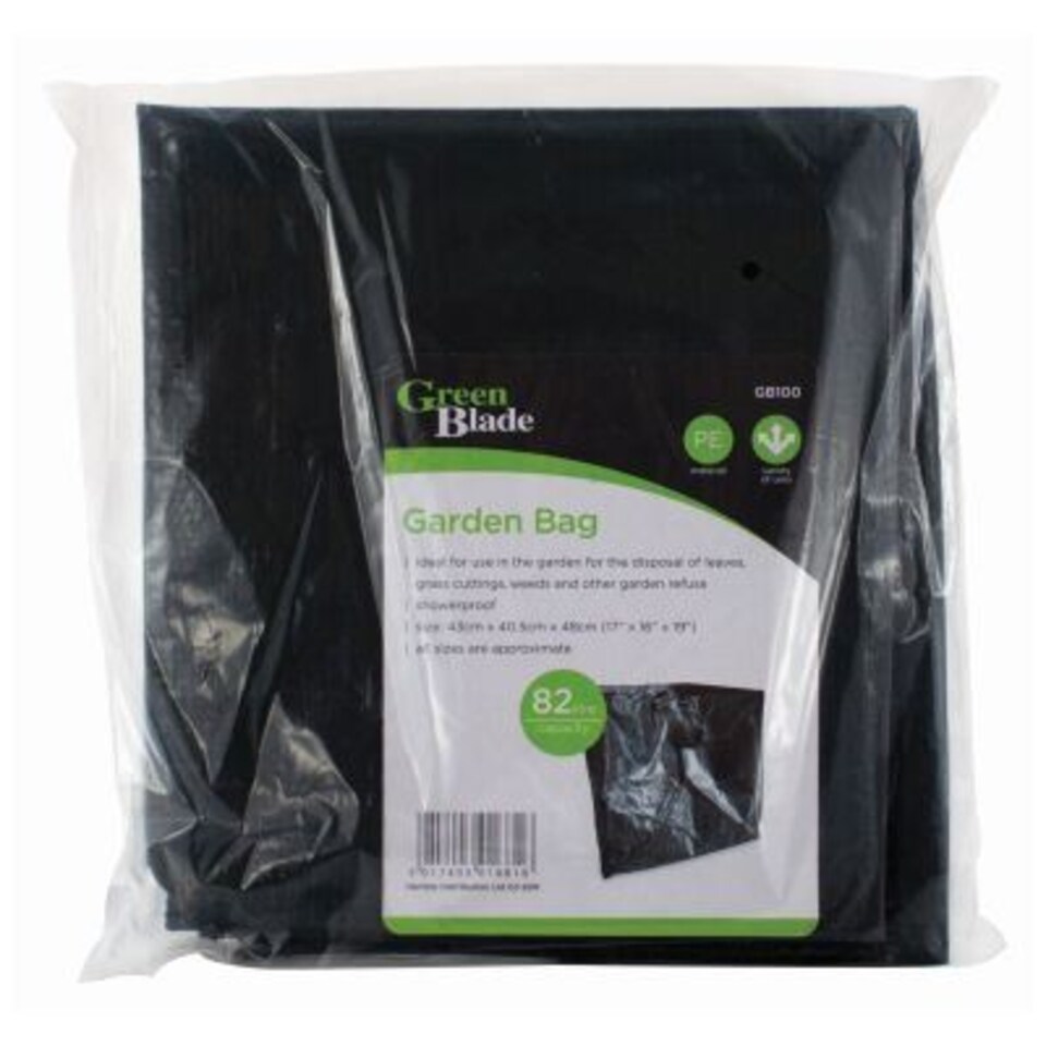 Green Blade Garden Waste Bag - 82L - Black