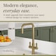 image 4 of Kuma Kitchen Mono Mixer Tap Dual Lever, Brushed Brass 361mm | Copper | Brushed Brass | 1