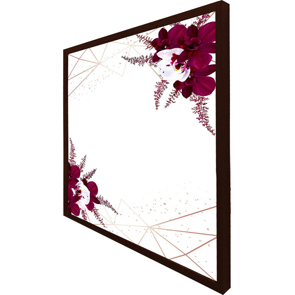 image 1 of Geometrics & flowers (Picture Frame) Grey | XL