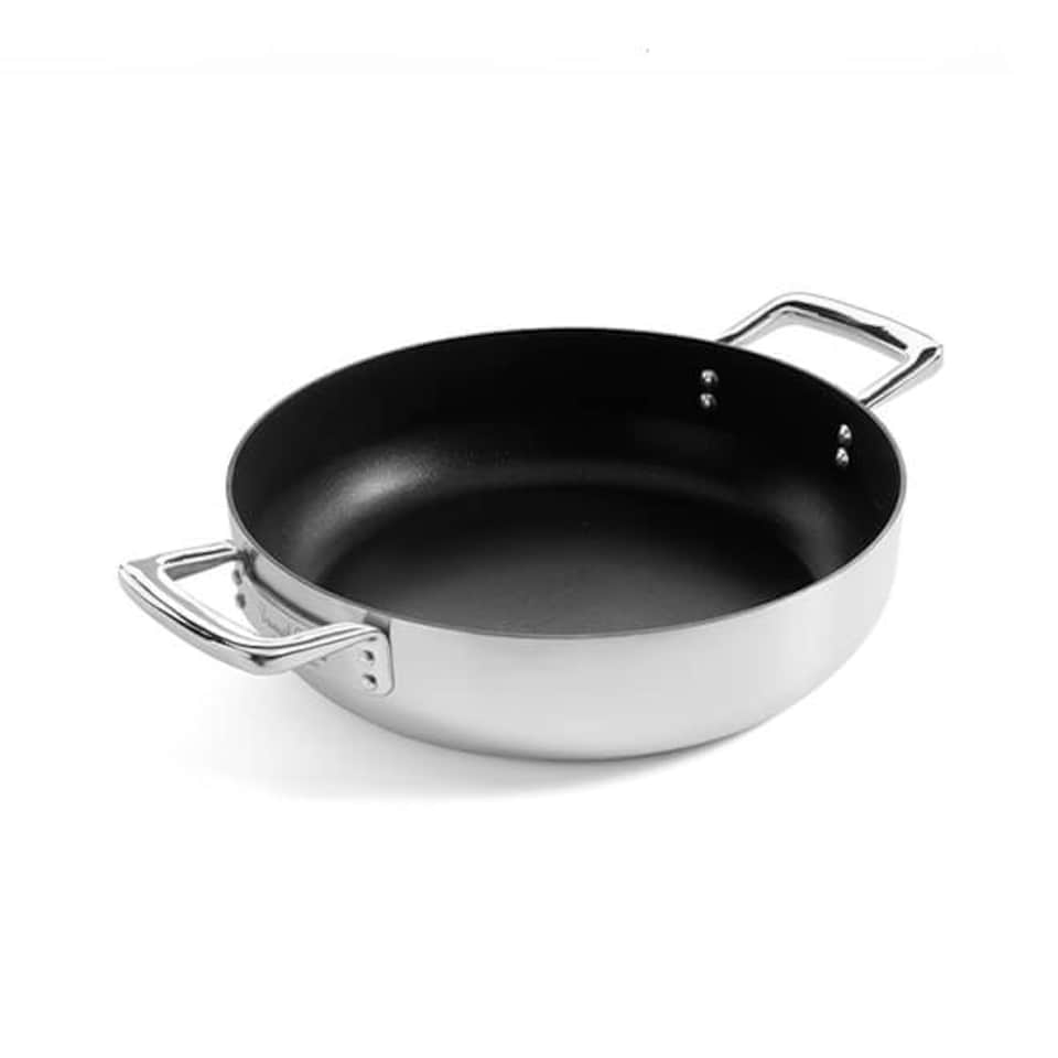 image 1 of Samuel Groves Urban 24cm Stainless Steel Non-Stick Triply Chefs Pan with Domed Lid