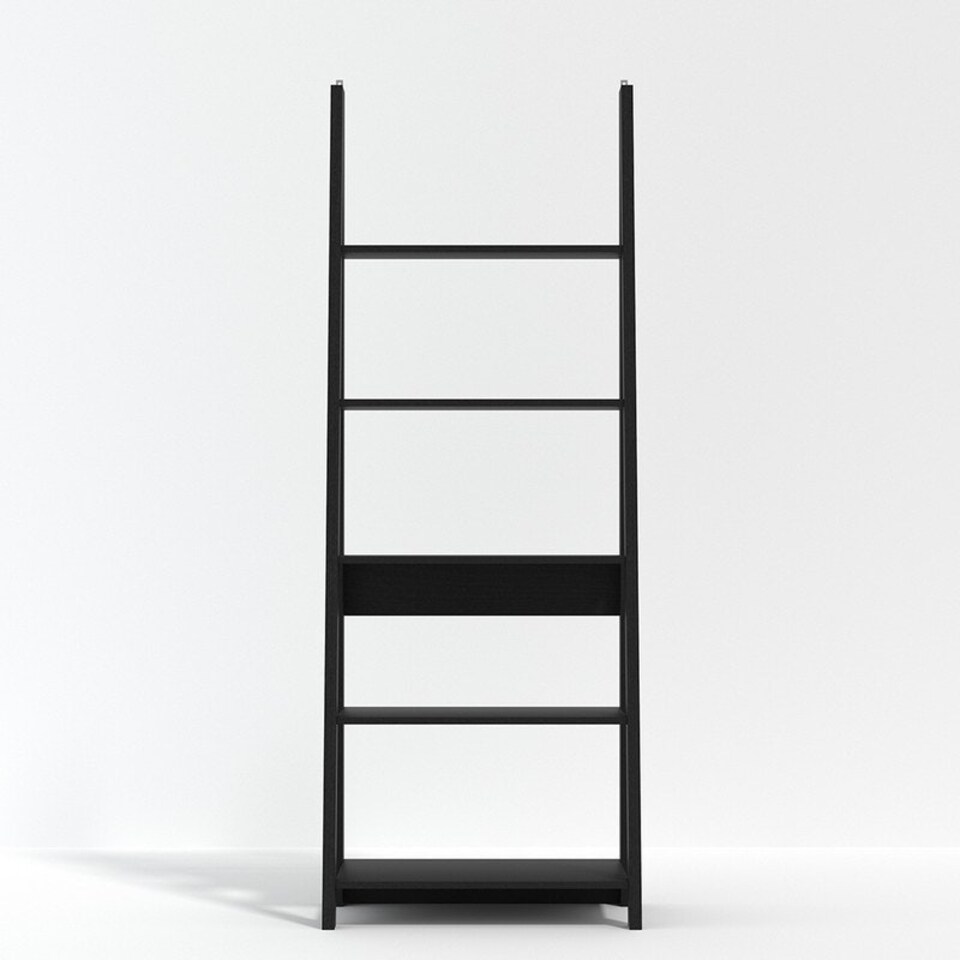 image 1 of Tiva Ladder Bookcase - MDF - L38.6 x W64 x H175.4 cm - Black Black
