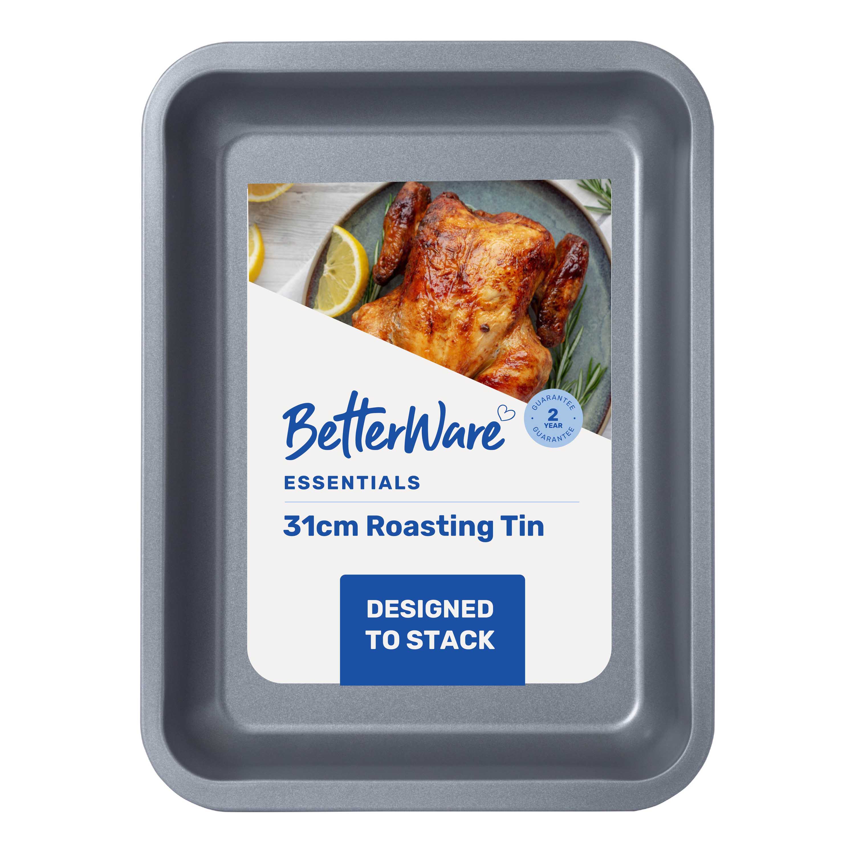 Betterware Essentials 31cm Non-Stick Roasting Tin in Silver