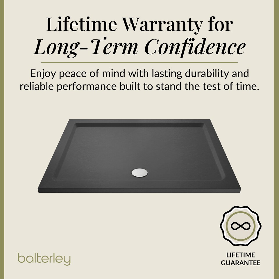 image 1 of Balterley Premium Rectangular Shower Tray | Grey | Grey Slate | 1