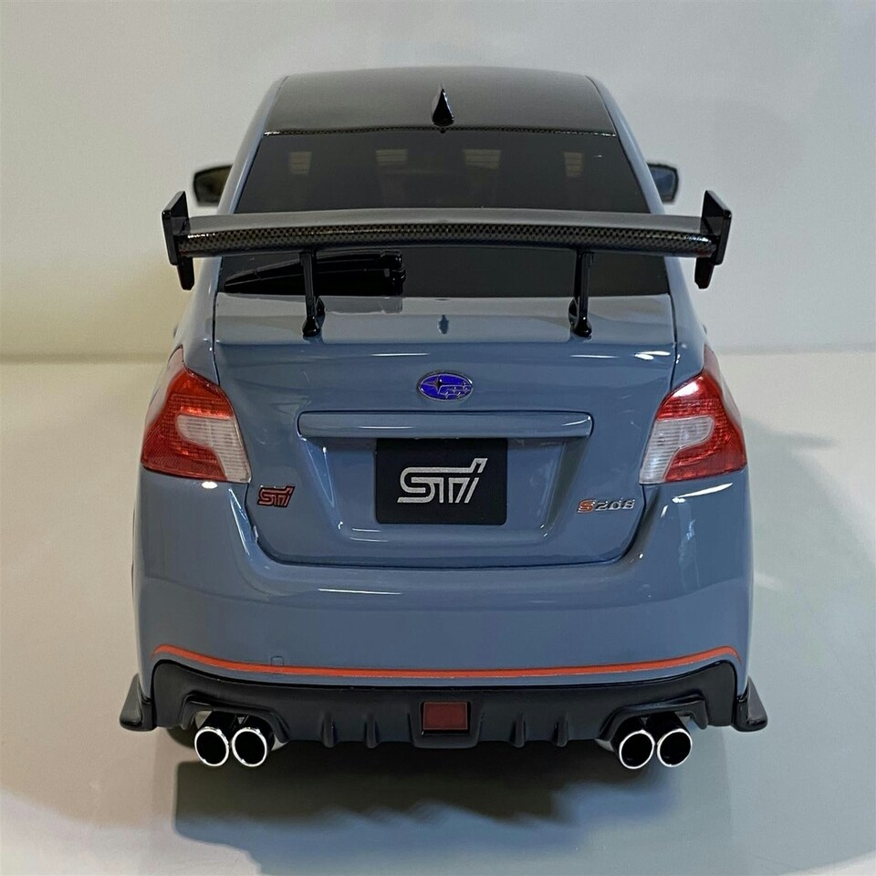 image 1 of Subaru STi S208 NBR Challenge Pack Carbon Rear Wing Grey 1:18 Kyosho