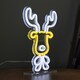 image 7 of 25cm Light up Christmas Reindeer Face Table Top Neon Sign