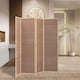 image 2 of Living and Home 4-Panel Bamboo Woven Folding Divider Screen - Brown | Brown