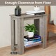 image 5 of COSTWAY 2-Tier End Table Modern Side Table w/Storage Shelf Grey