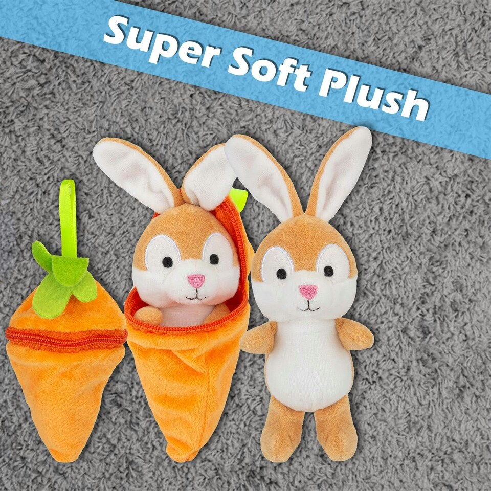 image 1 of Rabbit Brown 14cm Cute Plushie Huggable Cuddly Stuffed Toy 14cm Brown