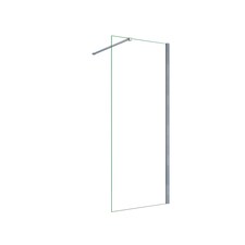 Aica Bathrooms 1100x1900mm Walk in Wet Room Shower Screen Panel 8mm EasyClean Glass Shower Cubicle | Chrome
